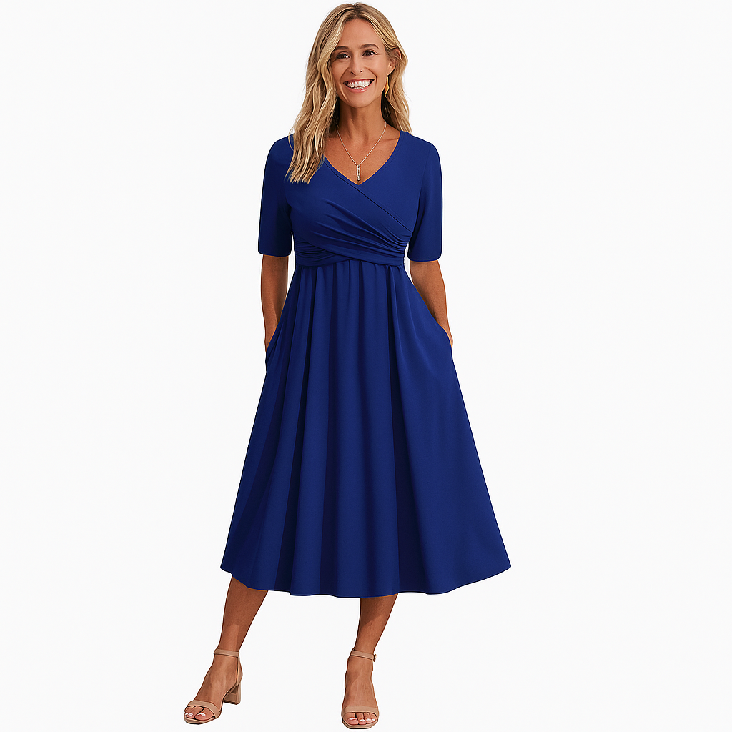 Robe croisée Monique printemps-été pour femme