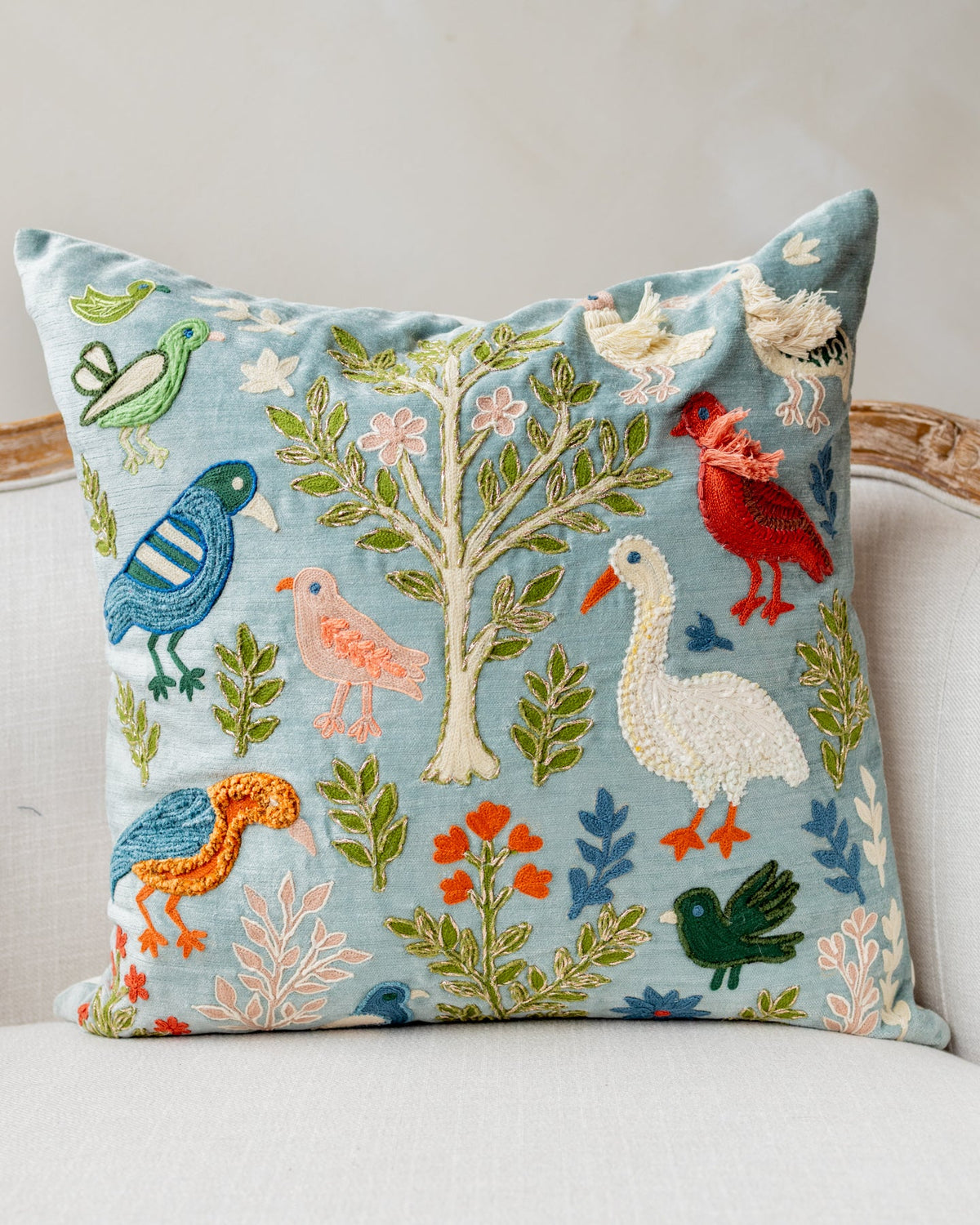 Luena Organic Cotton Velvet Throw Pillow