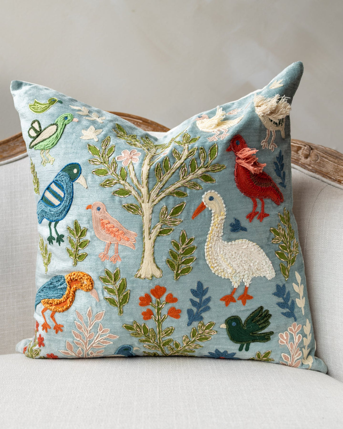 Luena Organic Cotton Velvet Throw Pillow