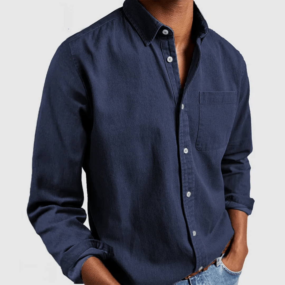 Fynn | Men’s Classic Long-Sleeve Shirt | Breathable Fit