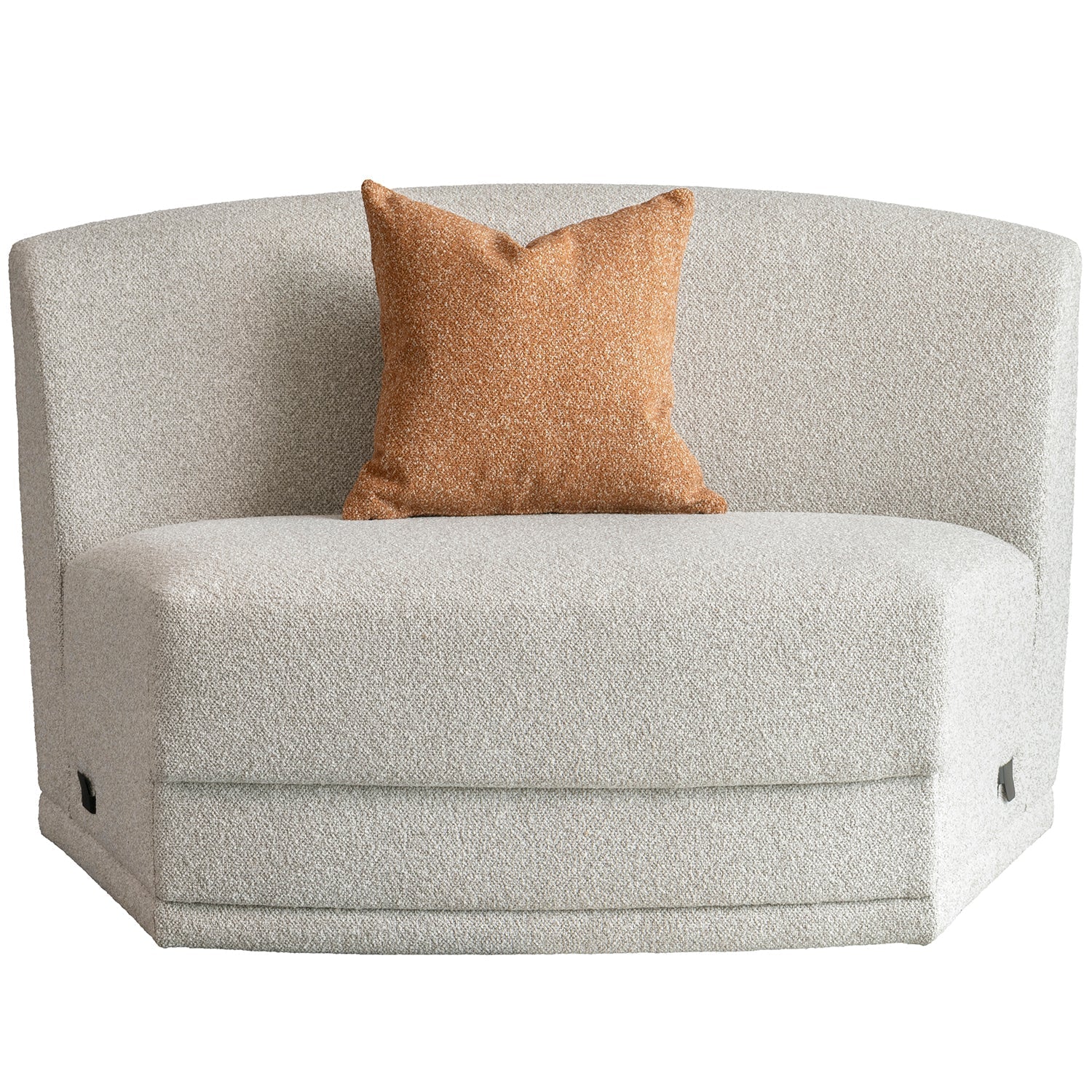 Modern Boucle Fabric Modular Armless 1 Seater Sofa CURVA