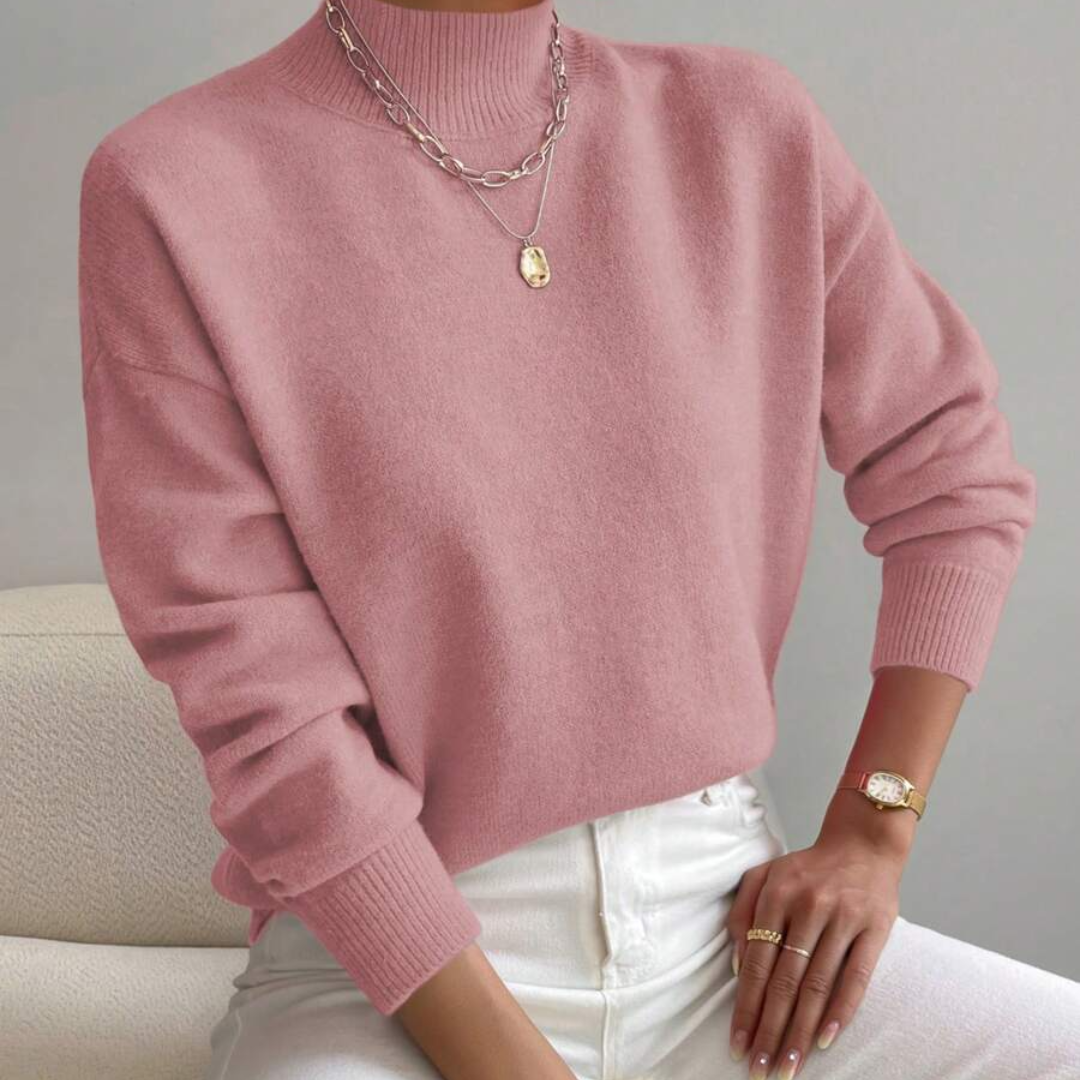 Hillary | Women’s Casual Knit Sweater | Roll Neck