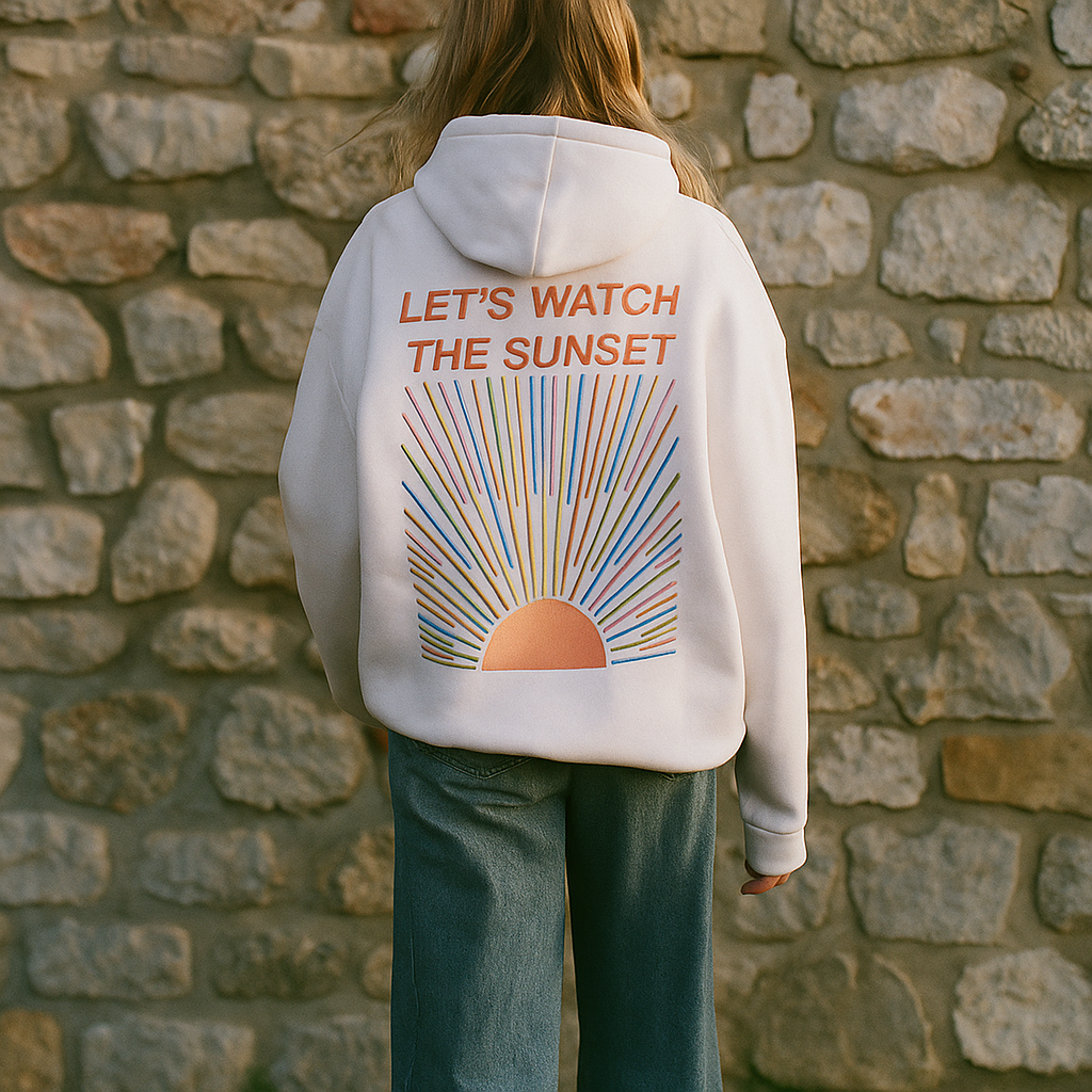 Myrtel Oversized Printed Hoodie for Women