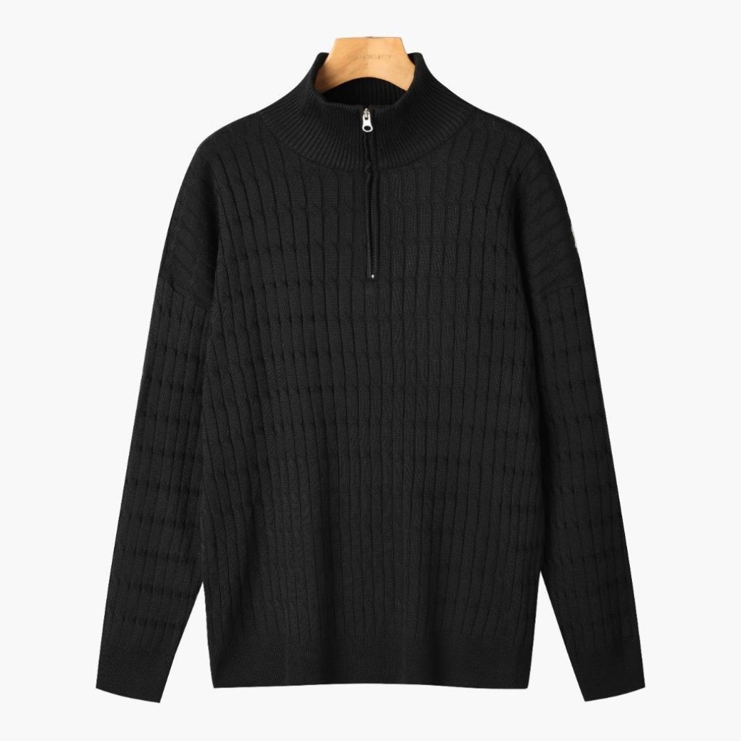 Gafford | Men’s Cable Knit Half Zip Sweater | Cotton