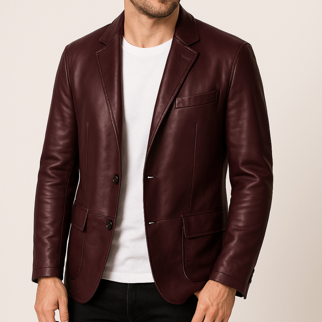 Carsten | Men’s Classic Vegan Leather Jacket | Slim Fit