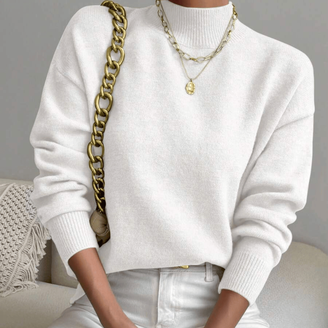 Hillary | Women’s Casual Knit Sweater | Roll Neck