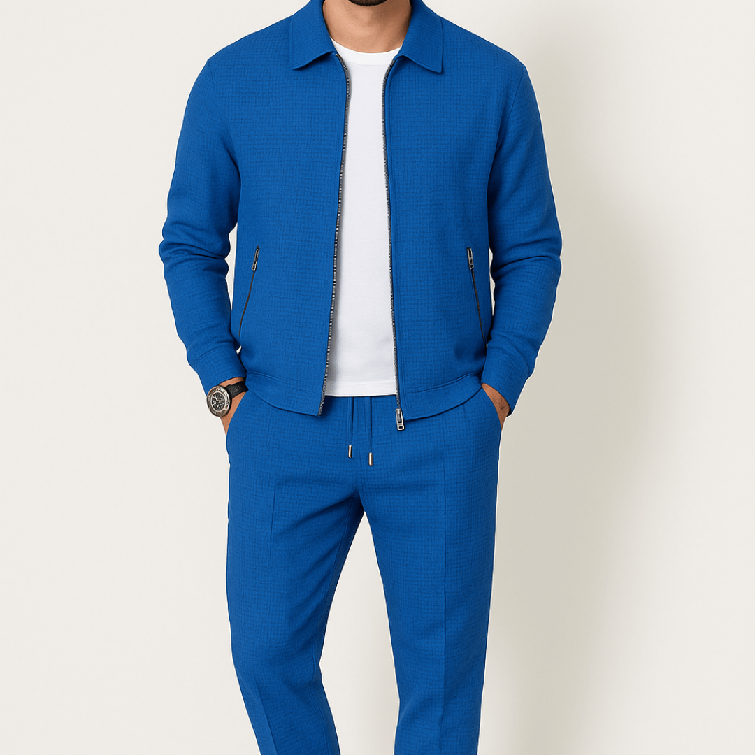 Geoff | Men’s Waffle Knit Lounge Set | Relaxed Fit