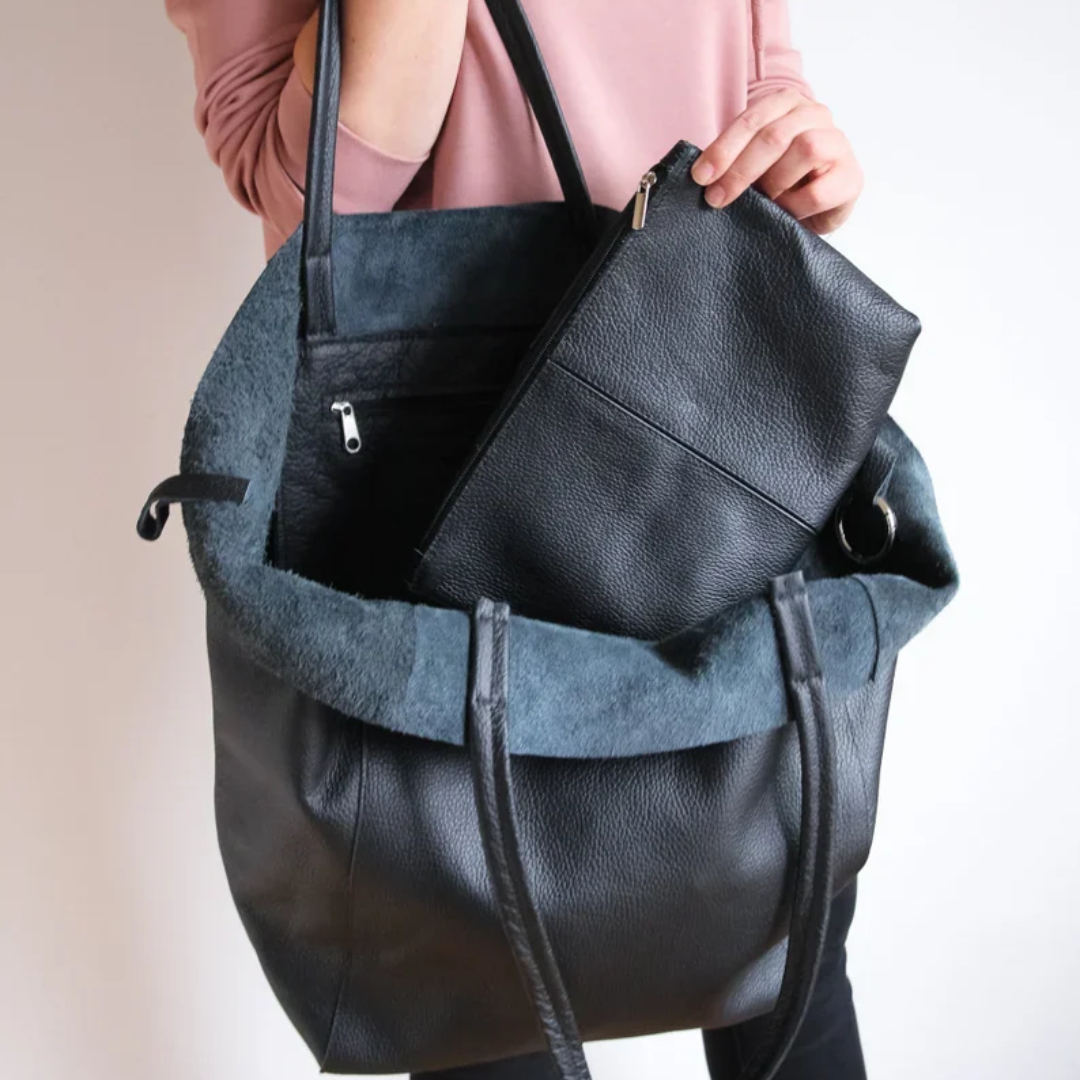 Razel | Women’s Vegan Leather Tote Bag | Large Shoulder Handbag