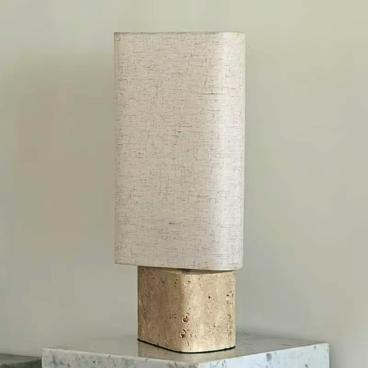 Velia Travertine Table Lamp