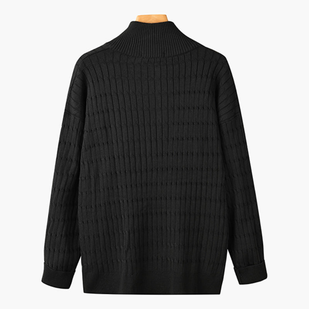 Gafford | Men’s Cable Knit Half Zip Sweater | Cotton