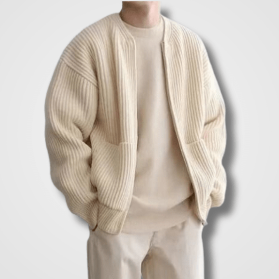 Dennis | Men’s Zip-Up Knit Cardigan | Lightweight