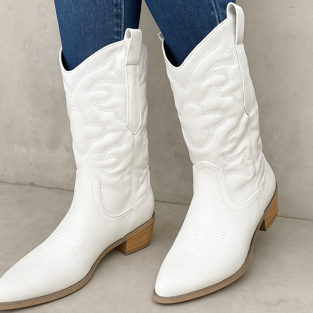 Karin Casual Western Cowboy Ankle Boots for Women