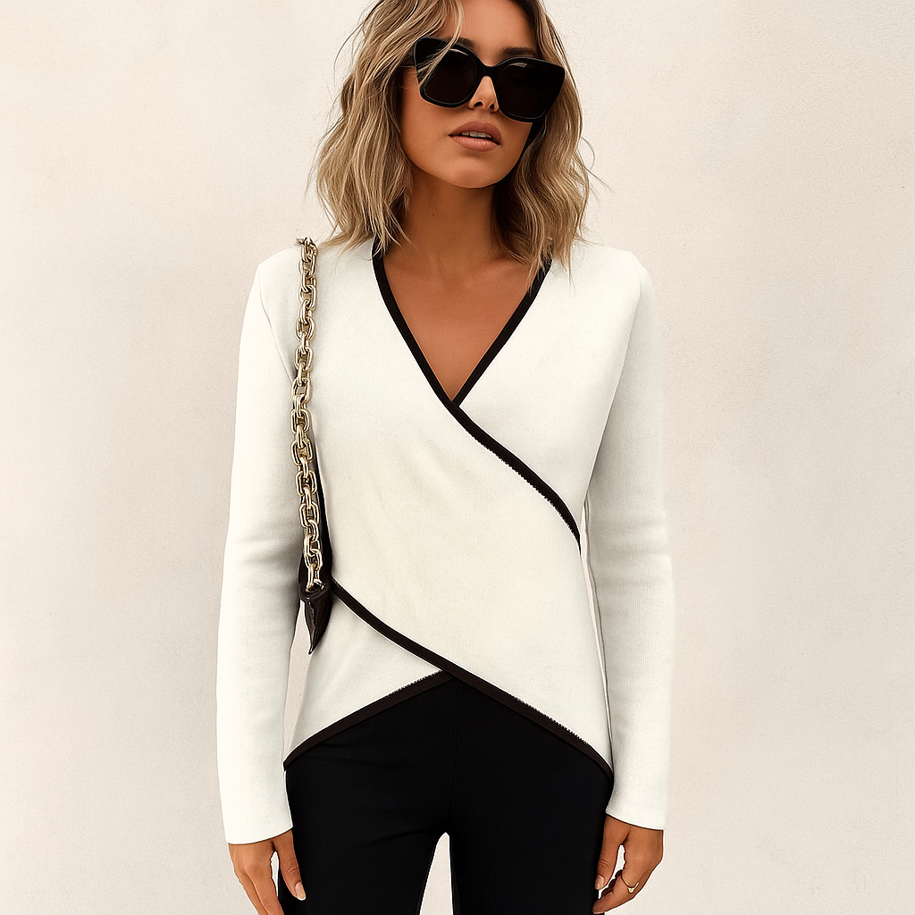 Danielle V-Neck Long-Sleeve Sweater for Women