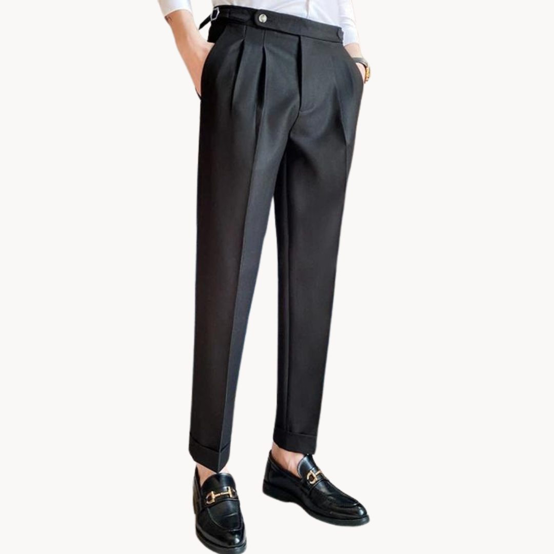 Theo | Men’s Stretch Waist Trousers | Tailored Fit