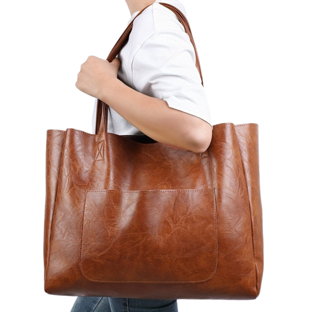 Daphne | Women’s Vegan Leather Tote Bag | Minimalist Large Capacity
