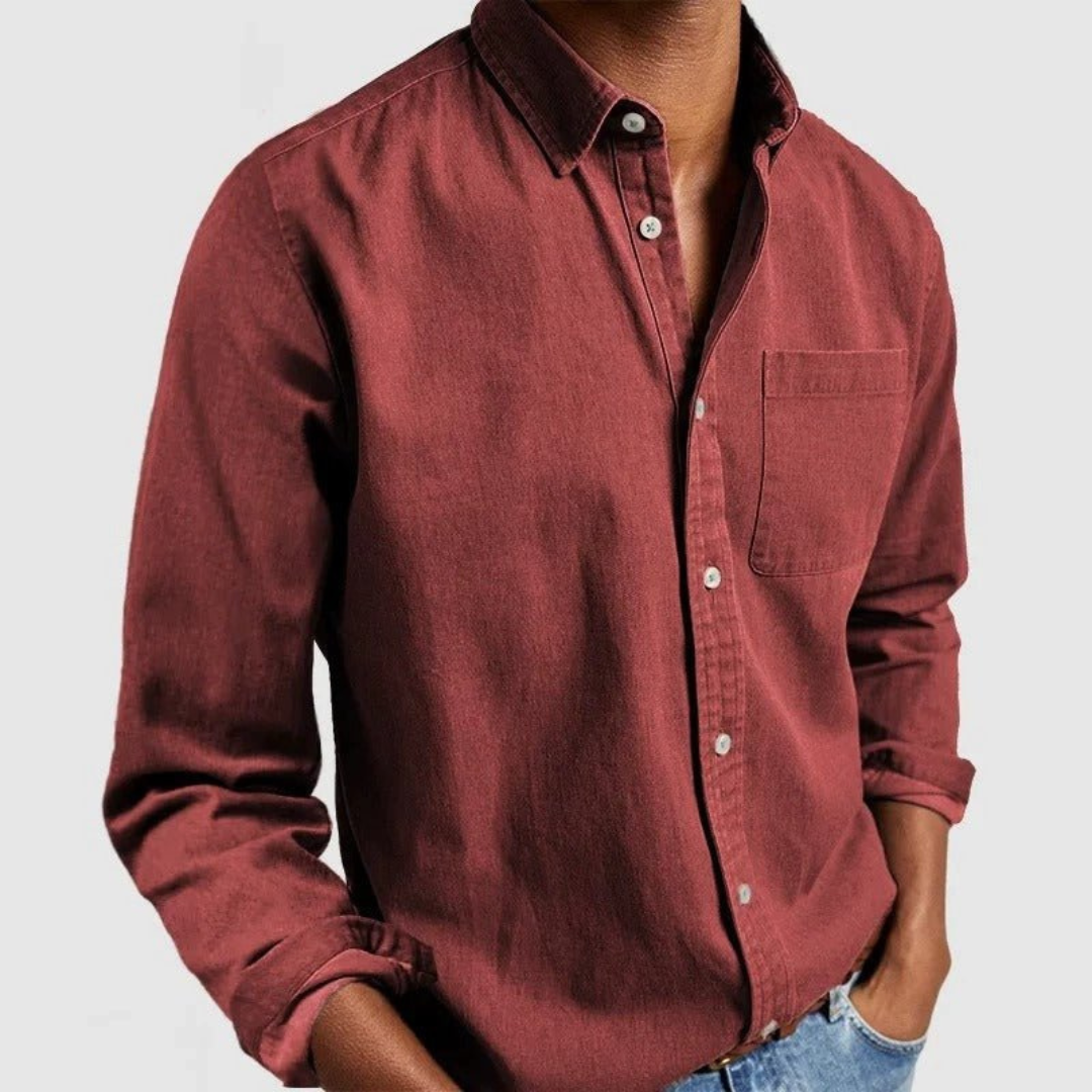 Fynn | Men’s Classic Long-Sleeve Shirt | Breathable Fit