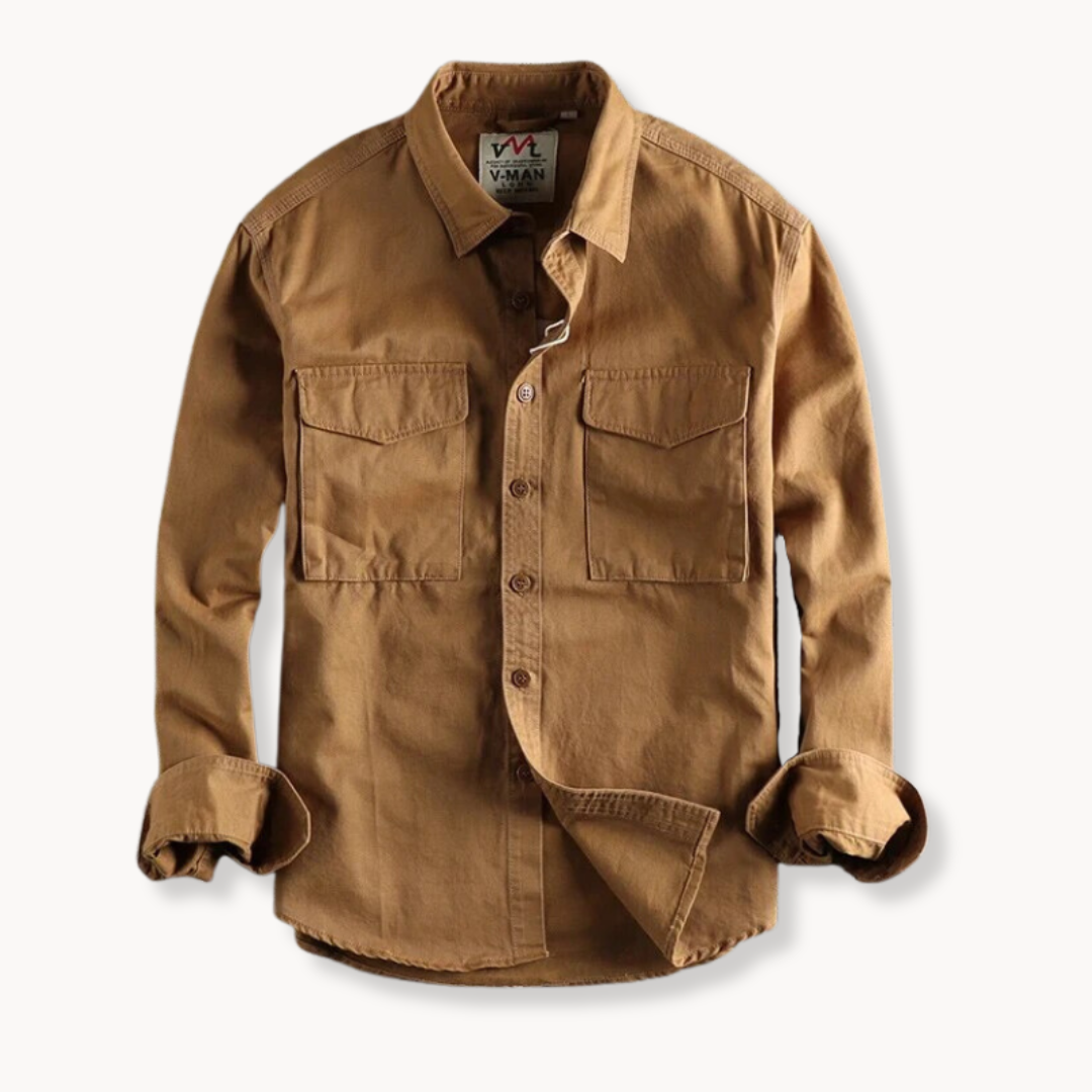 Calvus | Men’s Cotton Canvas Shirt | Long Sleeve
