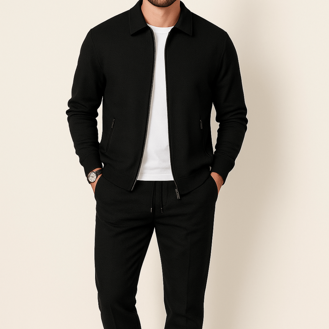 Geoff | Men’s Waffle Knit Lounge Set | Relaxed Fit