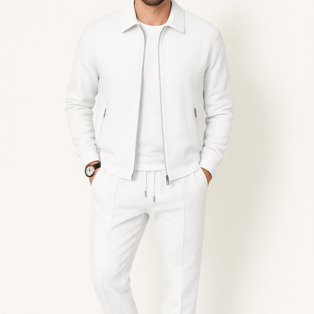 Geoff | Men’s Waffle Knit Lounge Set | Relaxed Fit