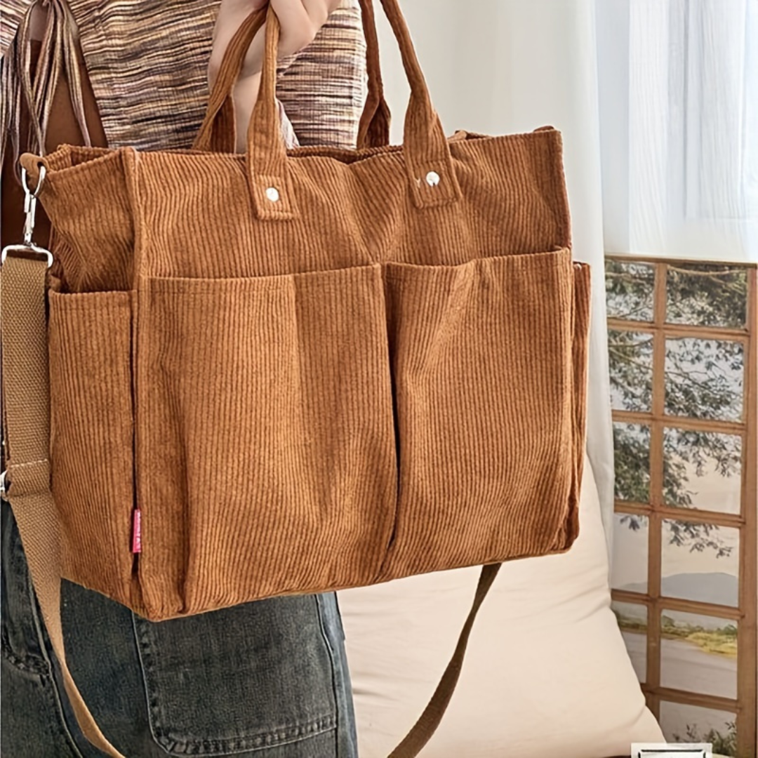 Rosanna | Women’s Corduroy Tote Bag | Everyday Carryall