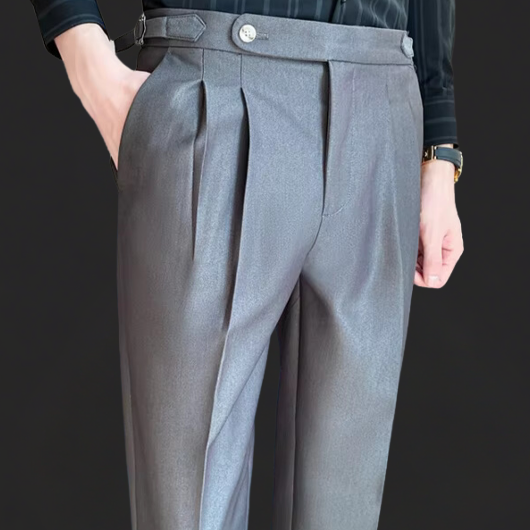 Theo | Men’s Stretch Waist Trousers | Tailored Fit