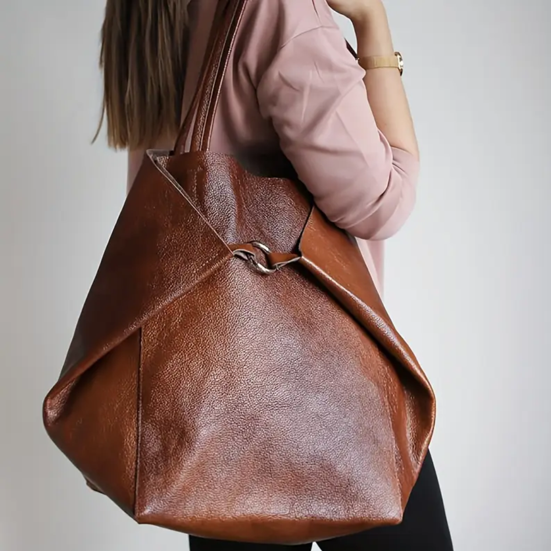 Razel | Women’s Vegan Leather Tote Bag | Large Shoulder Handbag