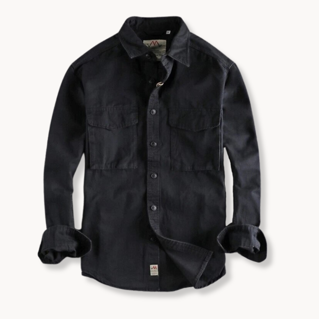 Calvus | Men’s Cotton Canvas Shirt | Long Sleeve