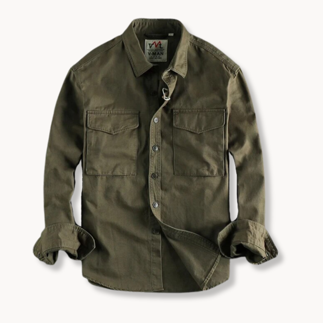 Calvus | Men’s Cotton Canvas Shirt | Long Sleeve