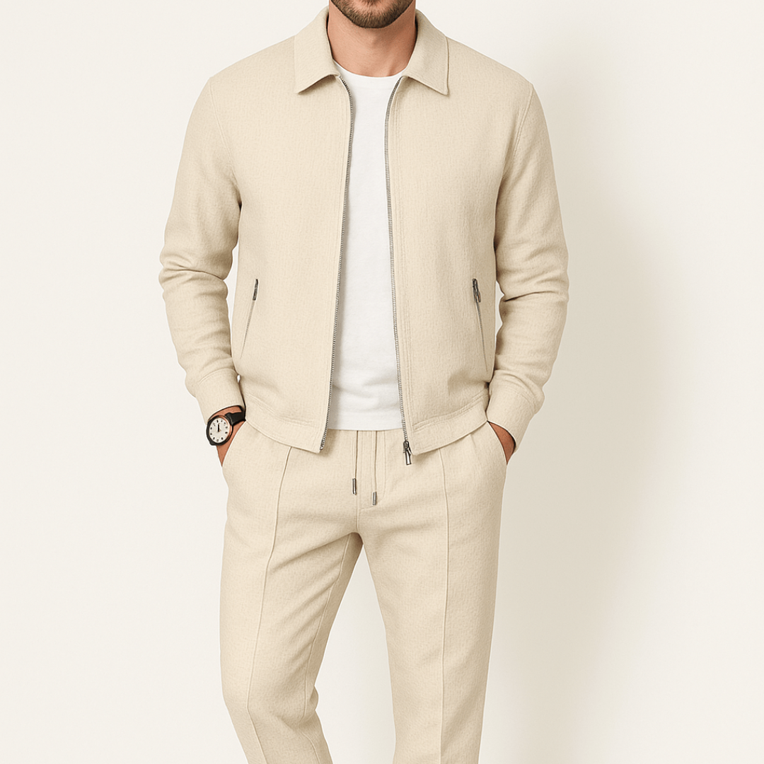 Geoff | Men’s Waffle Knit Lounge Set | Relaxed Fit