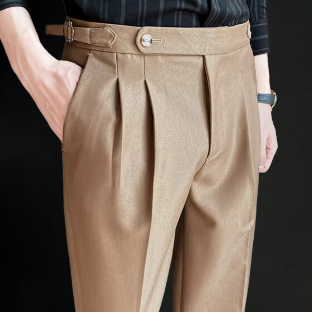 Theo | Men’s Stretch Waist Trousers | Tailored Fit