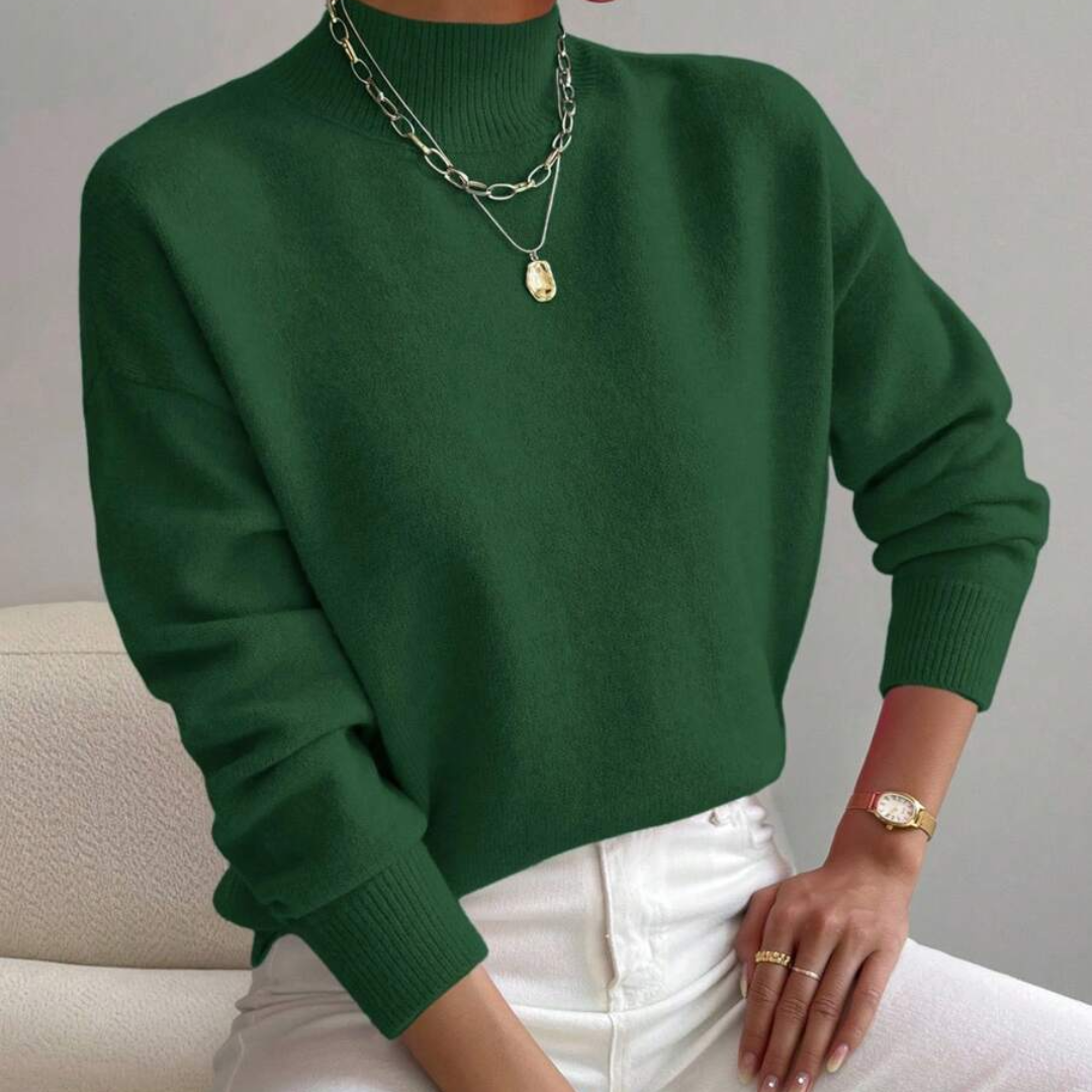 Hillary | Women’s Casual Knit Sweater | Roll Neck