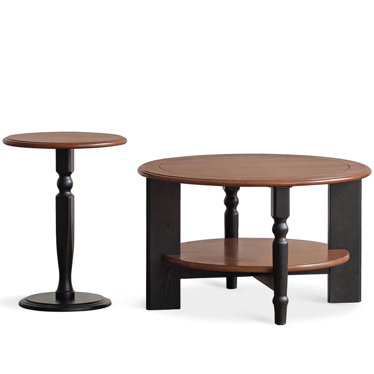Japandi Ash Wood Coffee Table Set MONA