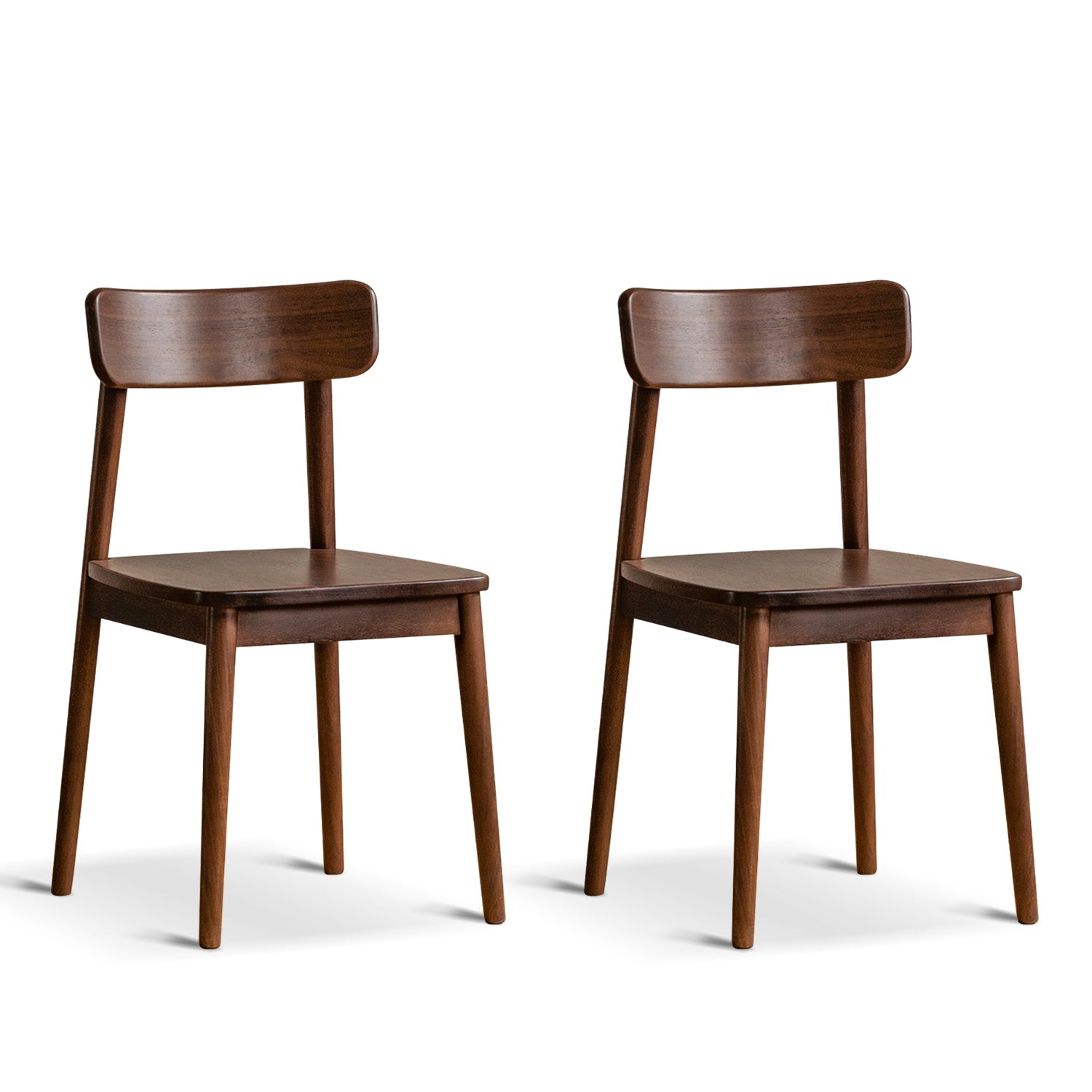 Japandi Walnut Wood Dining Chair GREEN