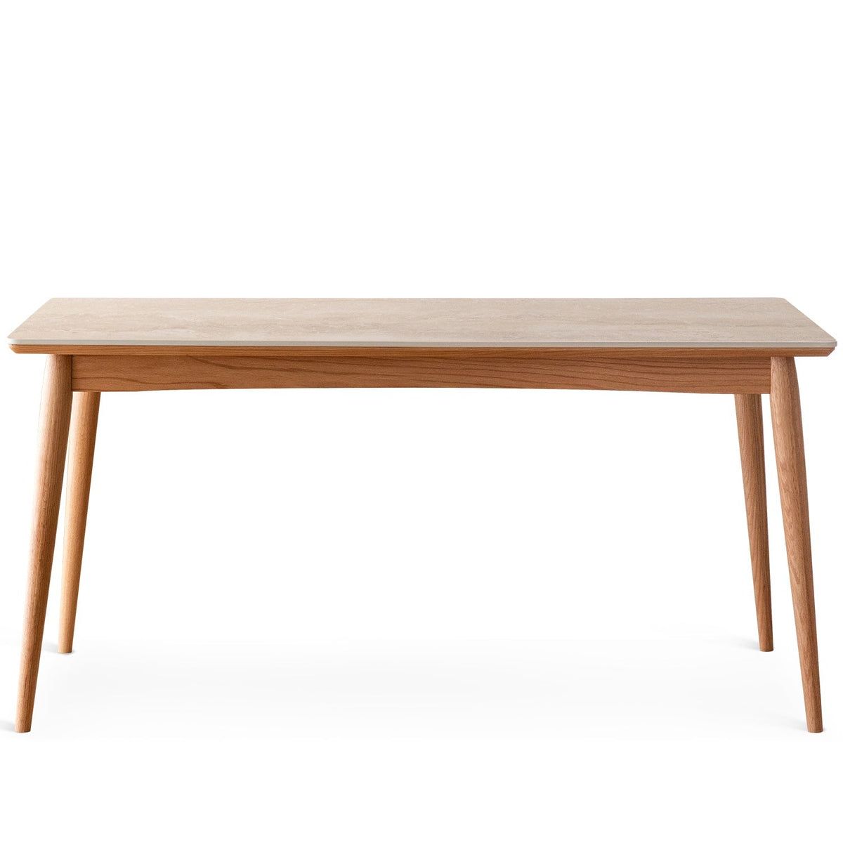 Scandinavian Oak Wood Sintered Stone Dining Table GREEN
