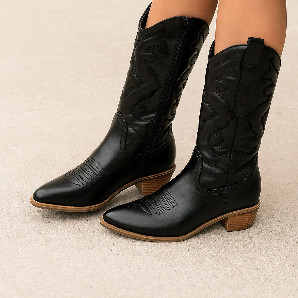 Karin Casual Western Cowboy Ankle Boots for Women
