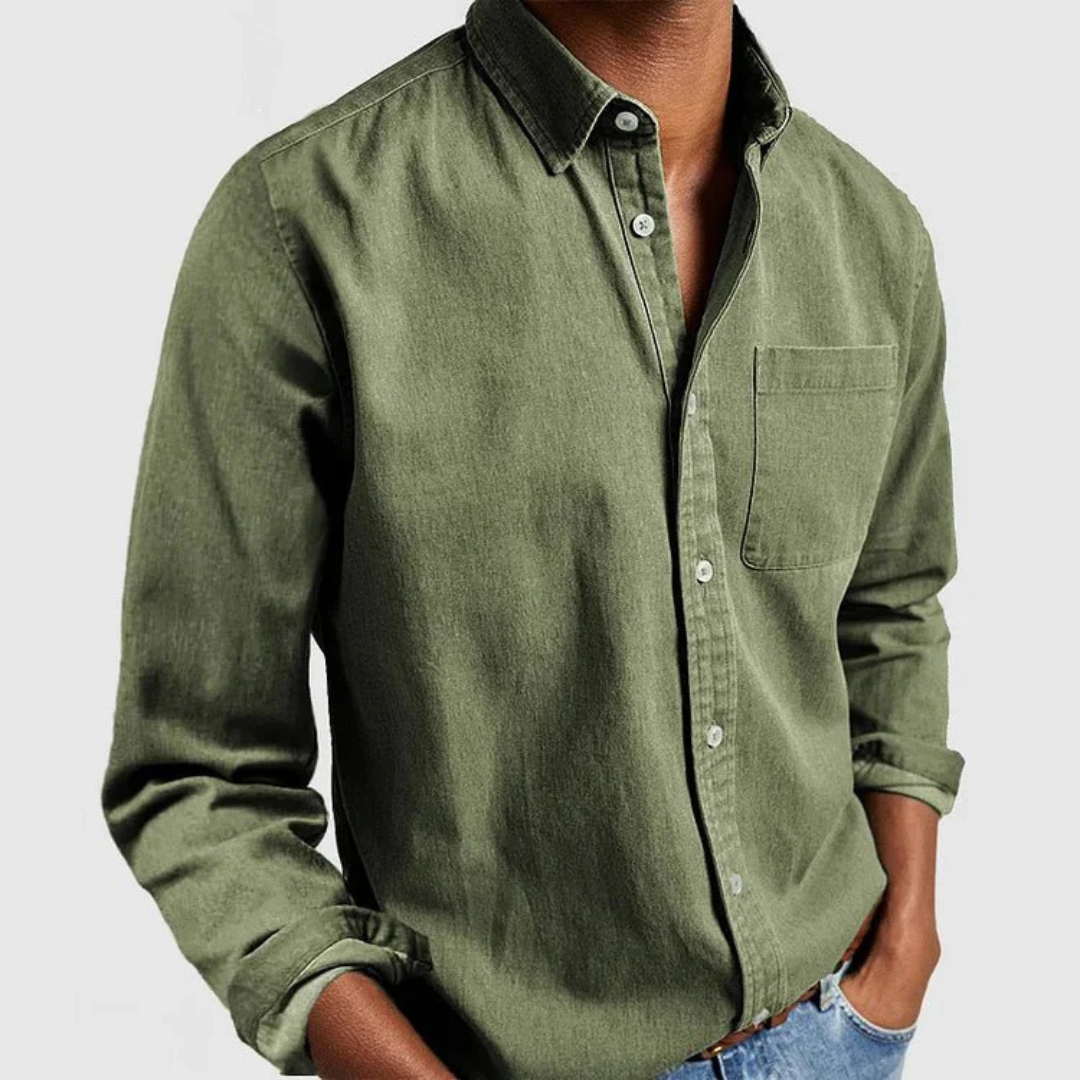 Fynn | Men’s Classic Long-Sleeve Shirt | Breathable Fit