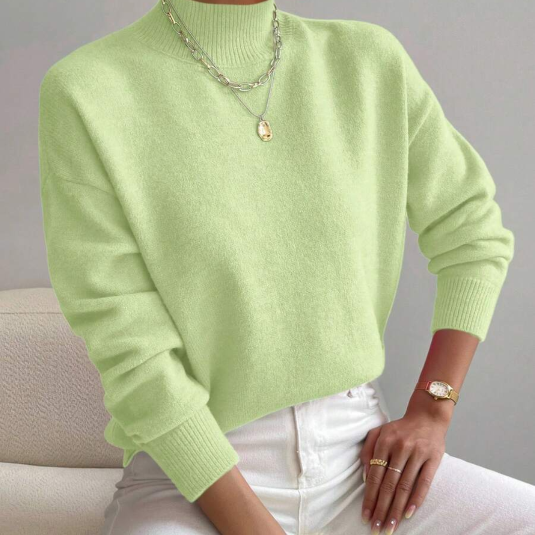 Hillary | Women’s Casual Knit Sweater | Roll Neck