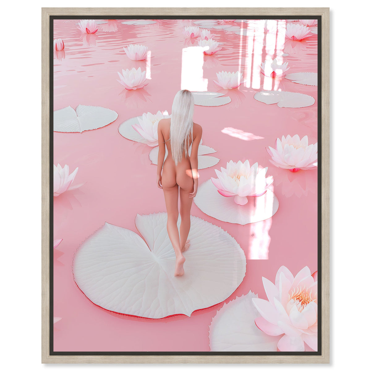 Nude Walk Among Petals