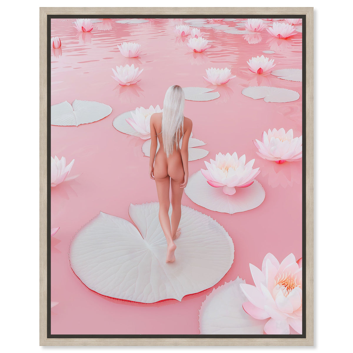 Nude Walk Among Petals