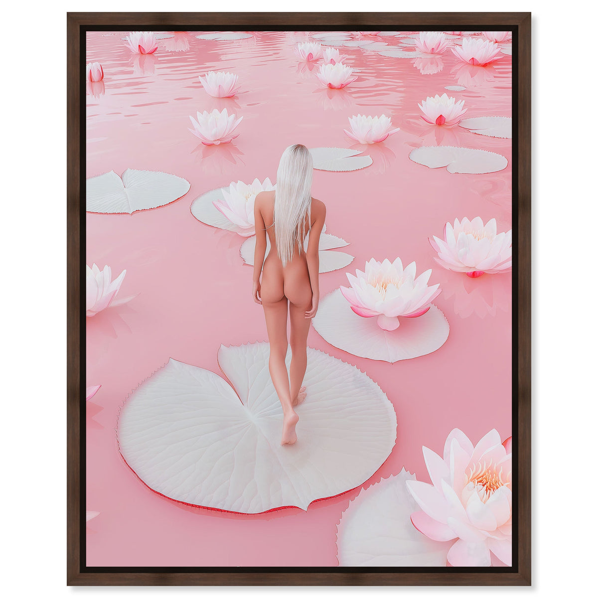 Nude Walk Among Petals
