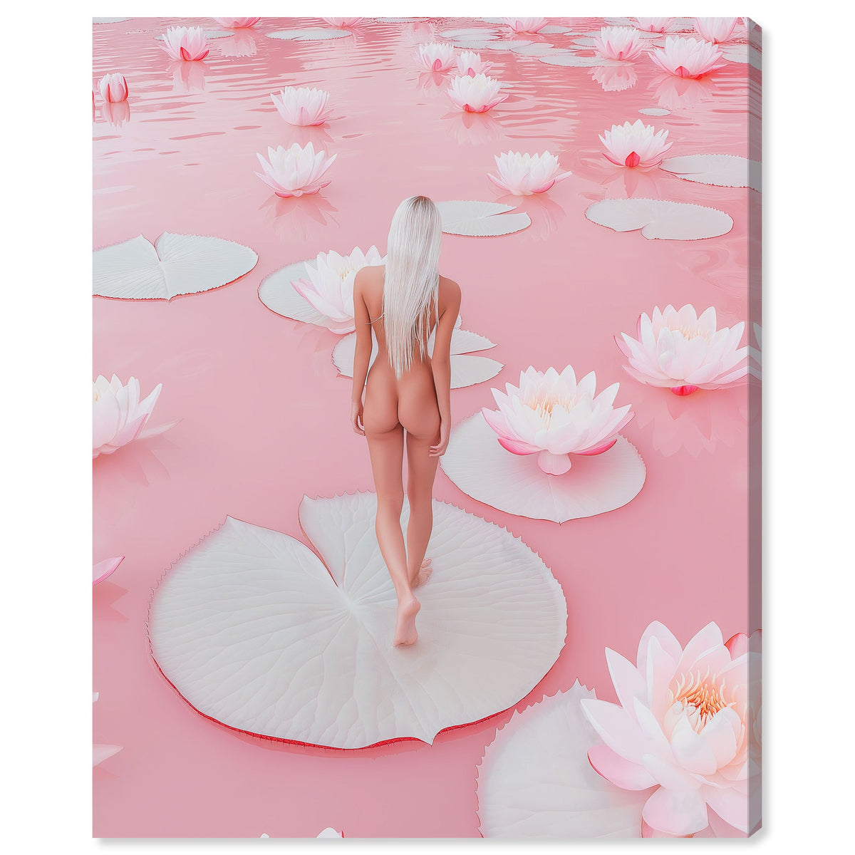 Nude Walk Among Petals
