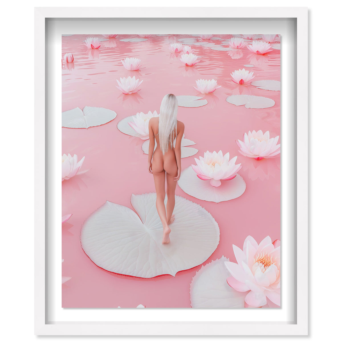 Nude Walk Among Petals