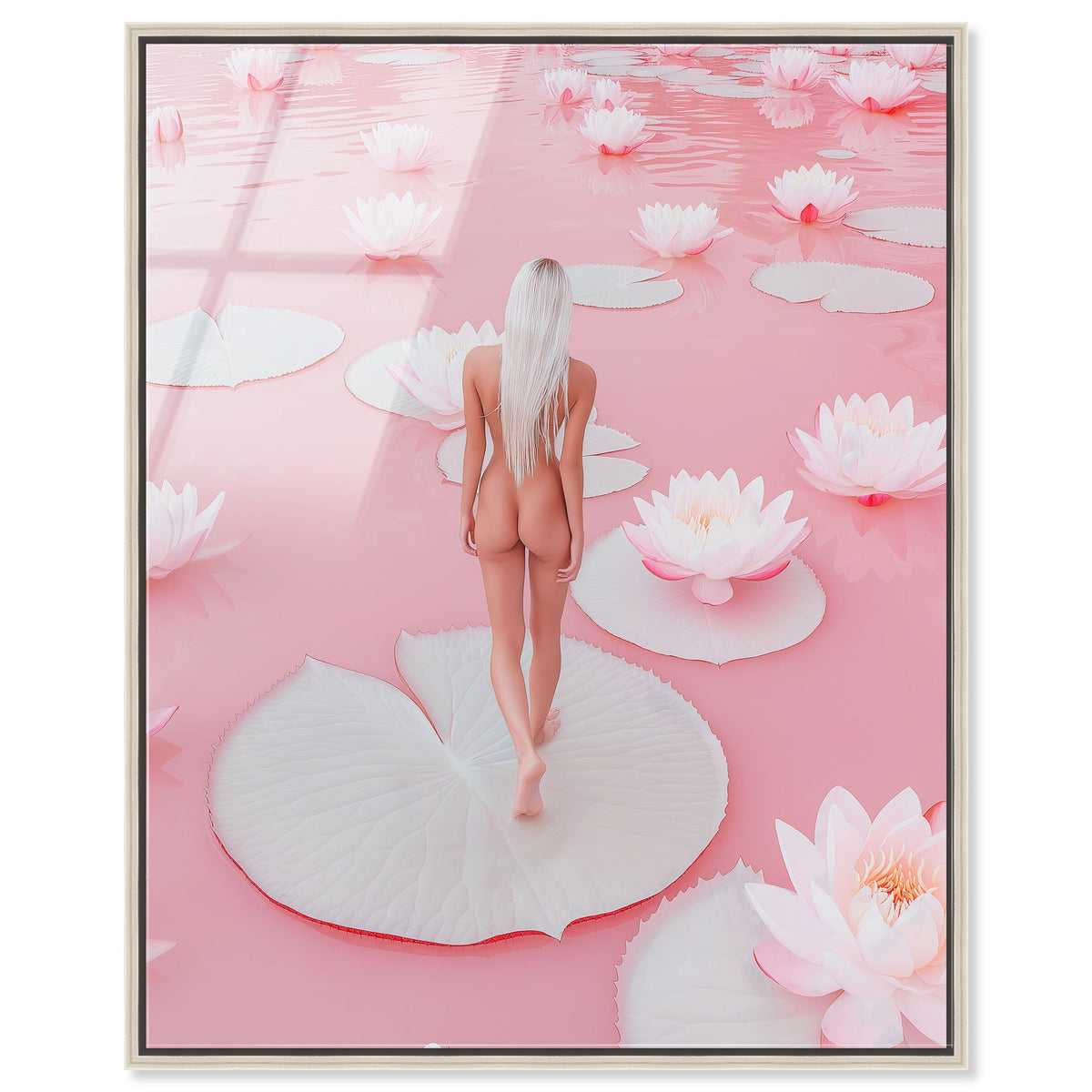 Nude Walk Among Petals