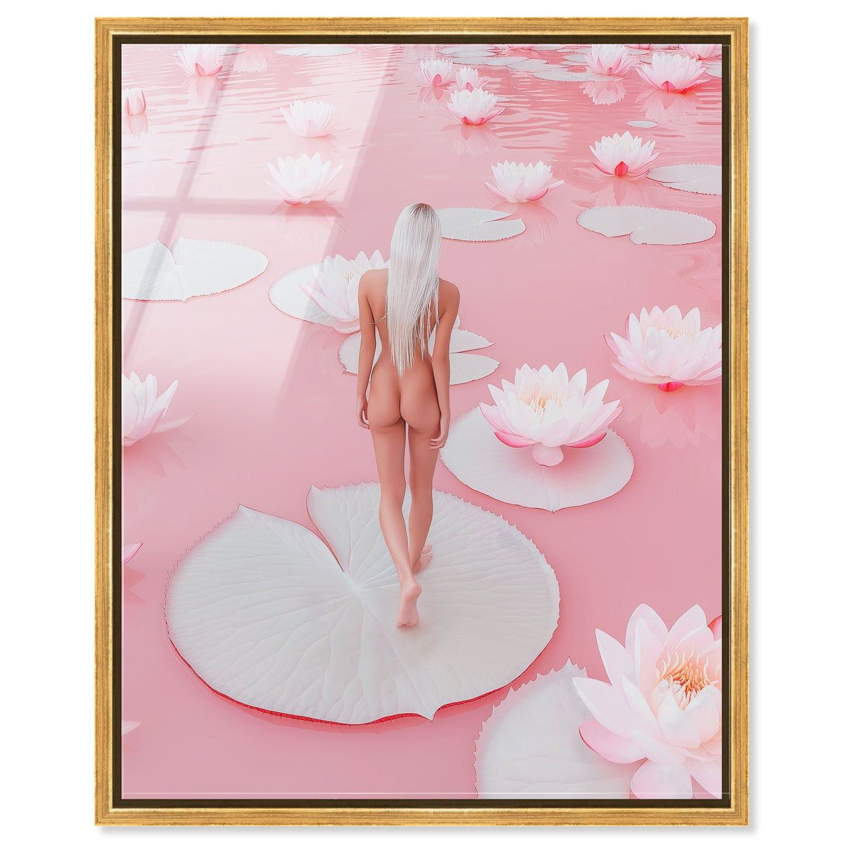 Nude Walk Among Petals