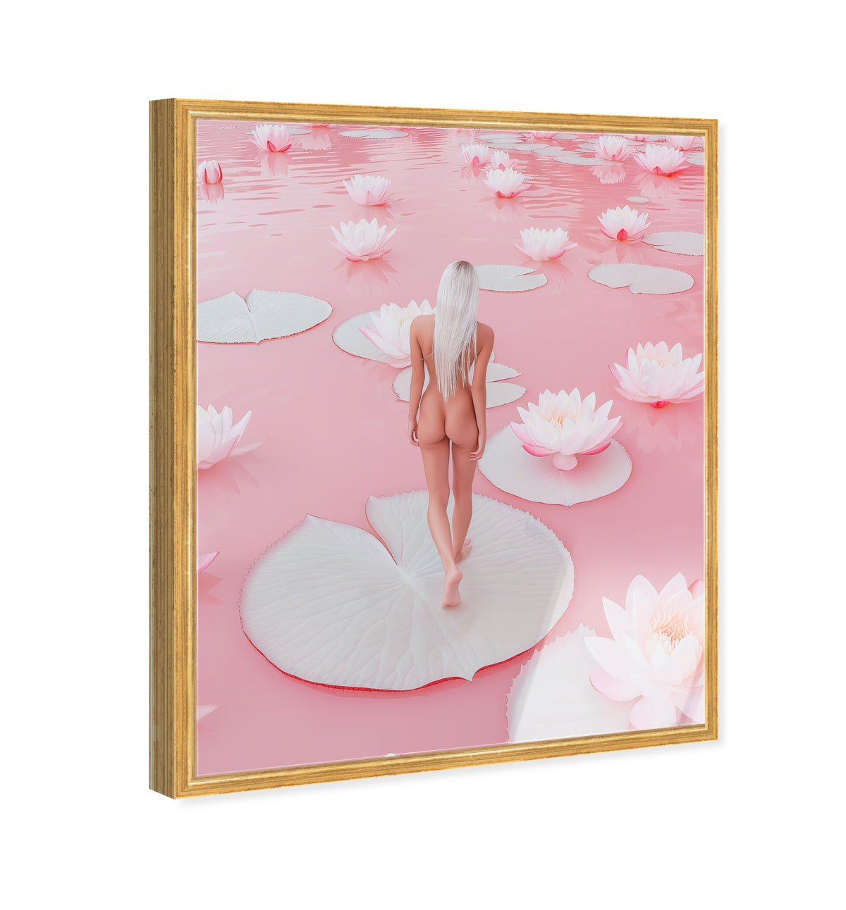 Nude Walk Among Petals