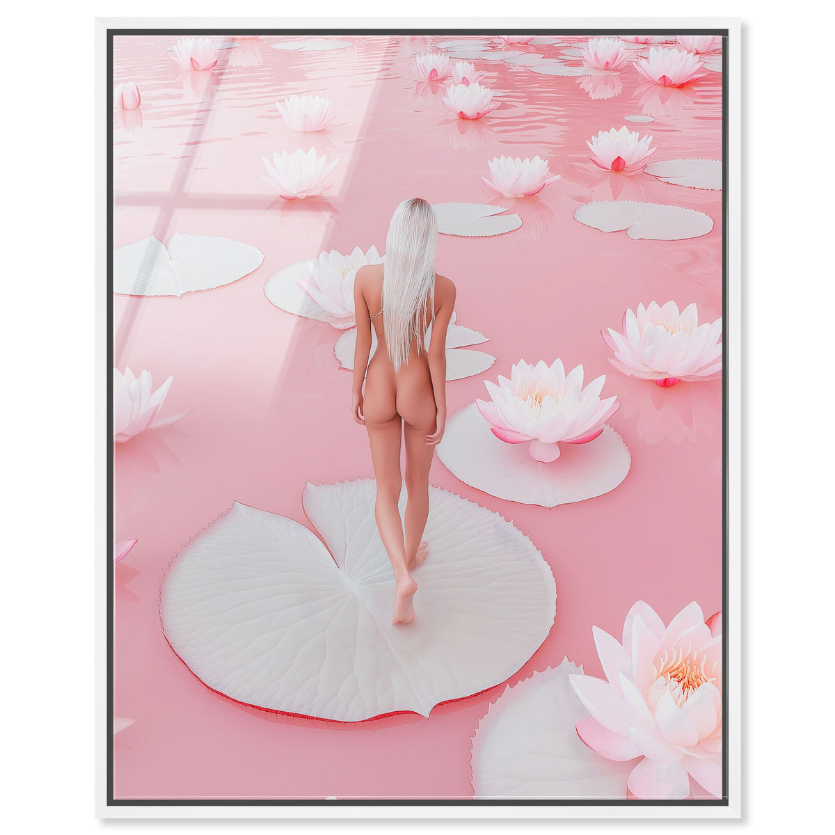 Nude Walk Among Petals