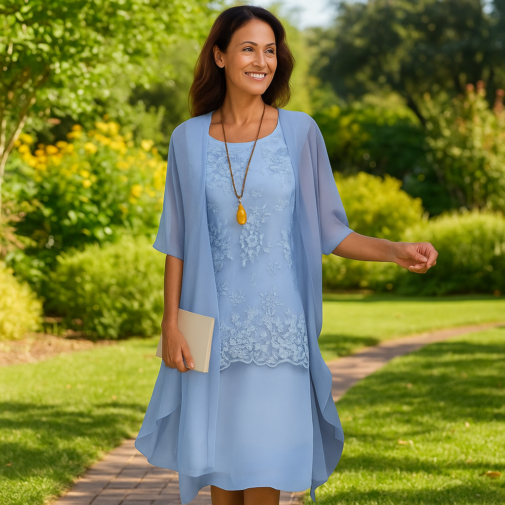 Alina Chiffon Midi Dress for Women