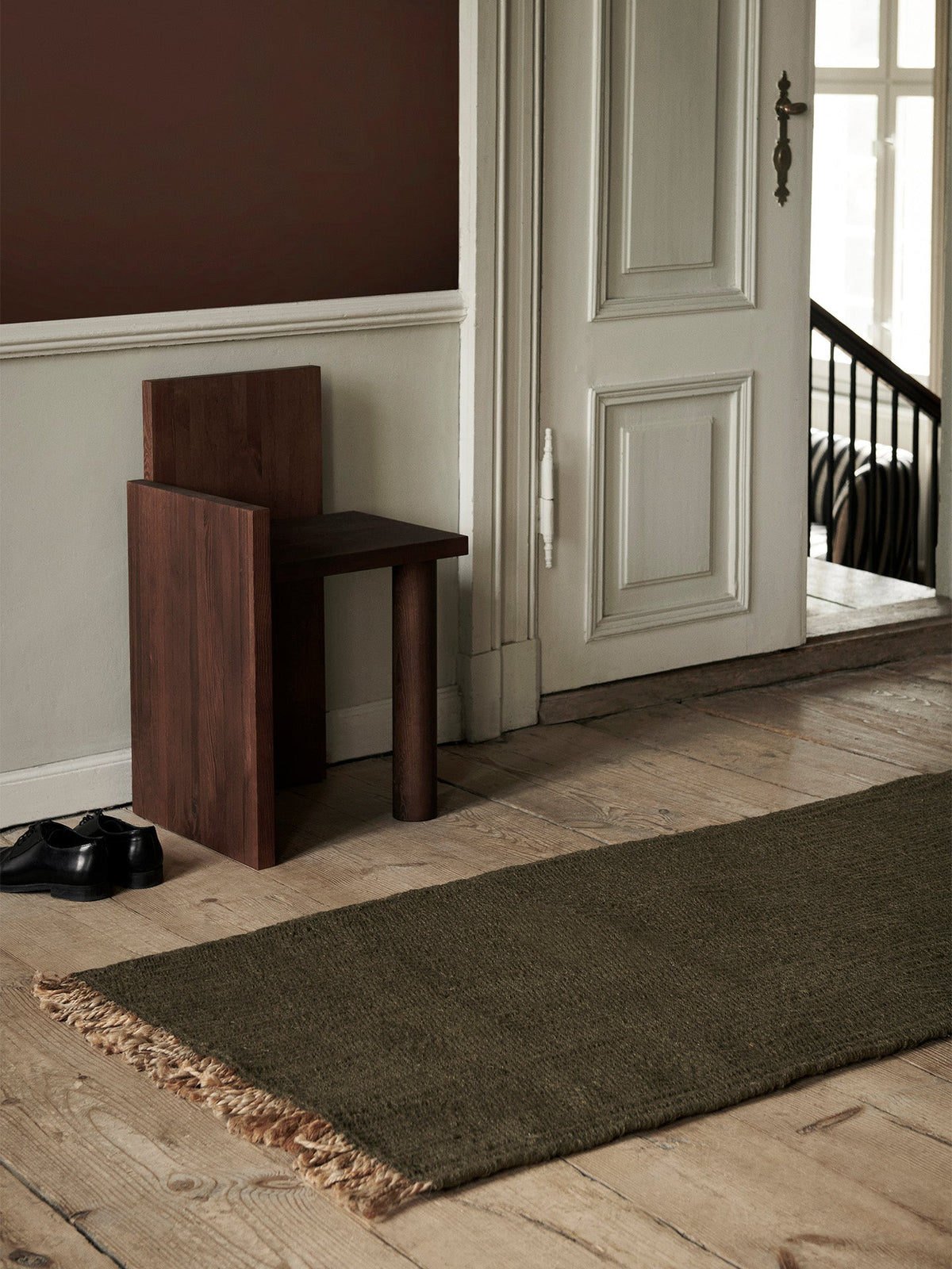 Block Runner, Olive/Natural