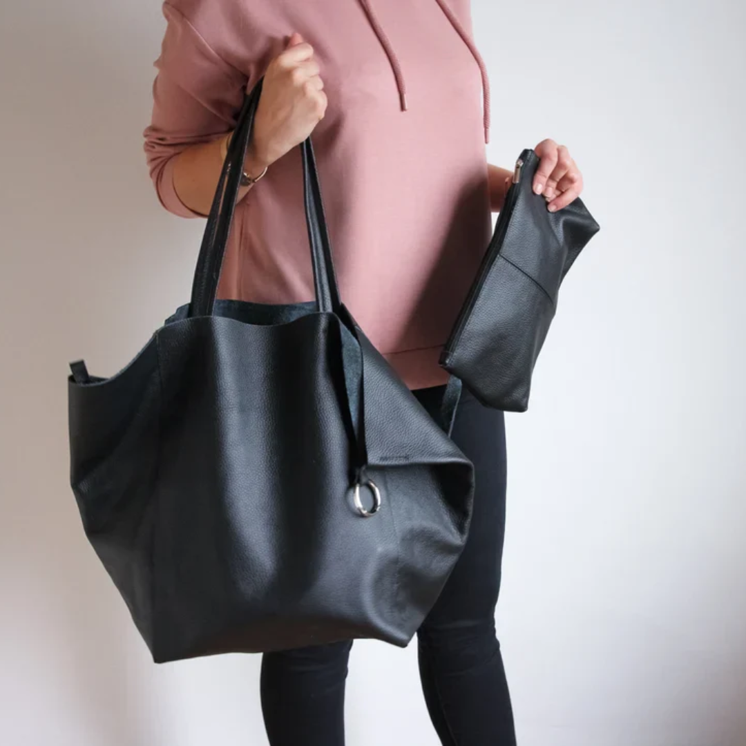 Razel | Women’s Vegan Leather Tote Bag | Large Shoulder Handbag