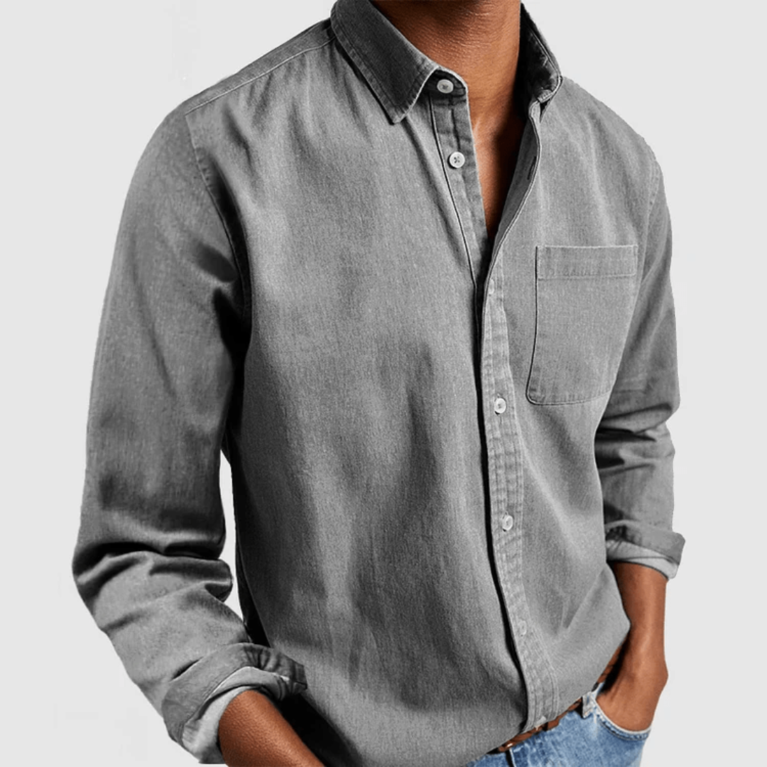 Fynn | Men’s Classic Long-Sleeve Shirt | Breathable Fit